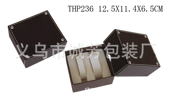 定制情侣双手表C圈对表天地盖高档皮表盒批发定制手镯饰品盒