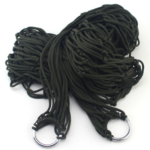 Bold and super load-bearing capacity outdoor hammock nylon rope mesh hammock indoor outdoor summer breathable mesh bag