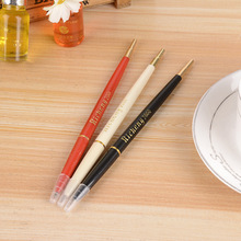 厂家供应 创意简约插套圆珠笔 彩杆蓝芯流线笔 可订制logo广告笔