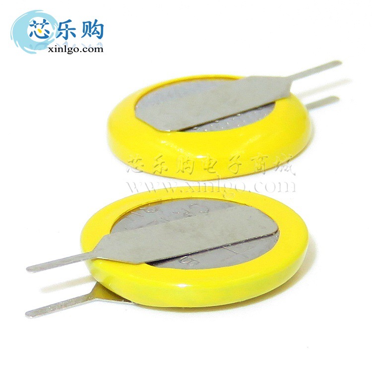 纽扣电池CR1220 3V 40mAh 直插侧立平行 带焊脚电 全新