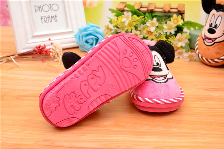 Pantoufles enfants en suède pour hiver - semelle coton - Ref 1017437 Image 26