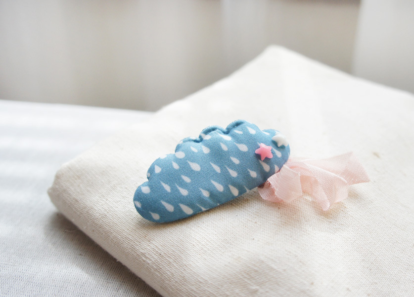 Korean Cute Style New Raindrops  Clouds Hair Clip display picture 2