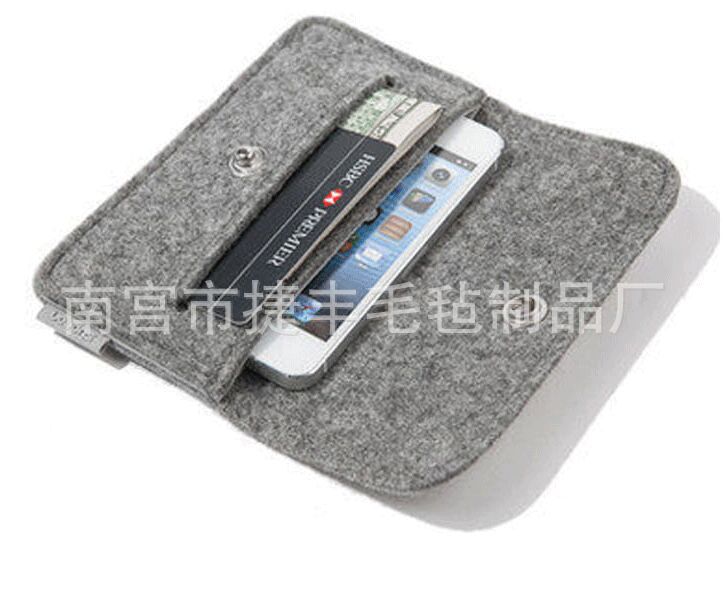 厂家批发各种型号毛毡电源鼠标包  手机毛毡包可定加logo
