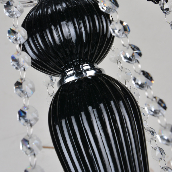 Black cristal coffee ceiling lamp