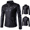 Aowofs high quality leather collar British motorcycle leather punk leather jacket spot