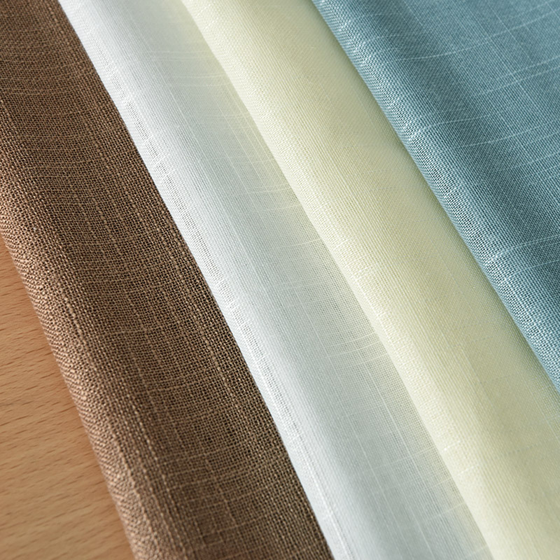 Window gauze cotton linen fabric, multi-color available, curtain lining fabric, solid color window gauze for engineering, living room bedroom study curtains