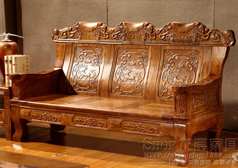 2016新款实木沙发 客厅实木组合沙发 古典实木沙发 苦楝木沙发331