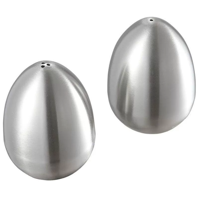 New product listing Creative kitchen products stainless steel egg -shaped pepper jar seasoning bottles seasoning tank