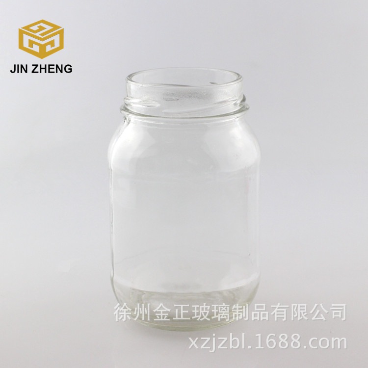定做批发 高白料 400ml 透明玻璃酱菜瓶 食品级罐头瓶 密封瓶