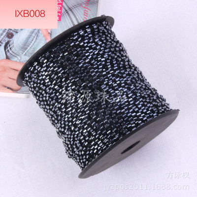 电镀连线玻璃珠 连线珠 连线角管系列 珠子链  DIY服饰辅料