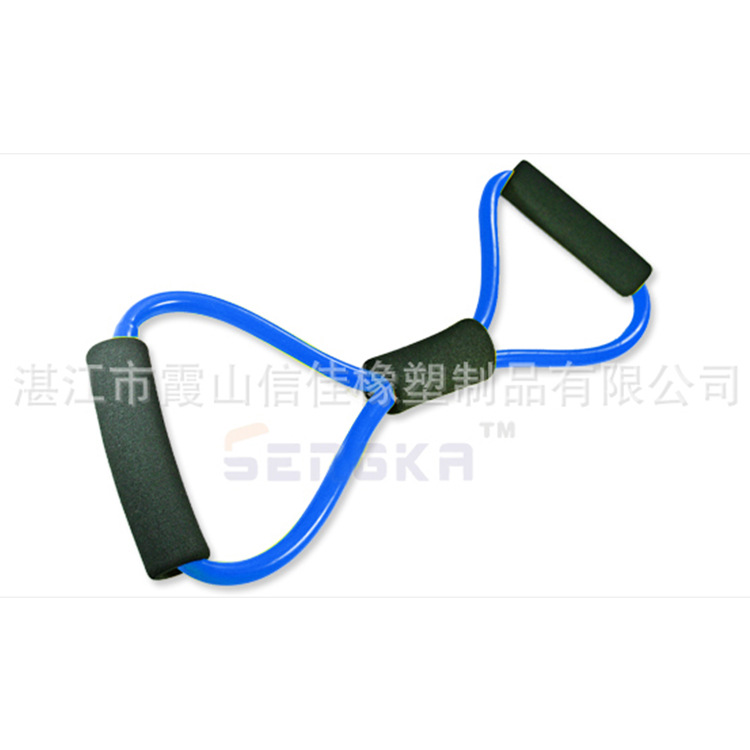 廠家供應(yīng) 高密度泡棉8字拉力器 高強度力量訓練器  橡皮筋拉力帶