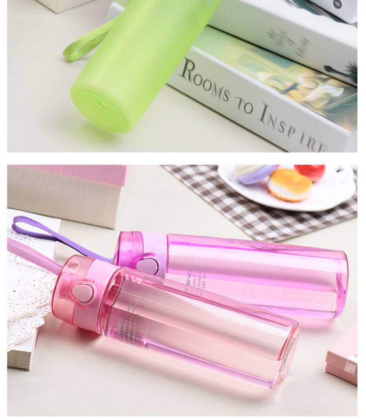 太空杯磨砂运动水杯创意便携学生水杯pc透明杯子2017新款杯子礼品(下单备注颜色)24