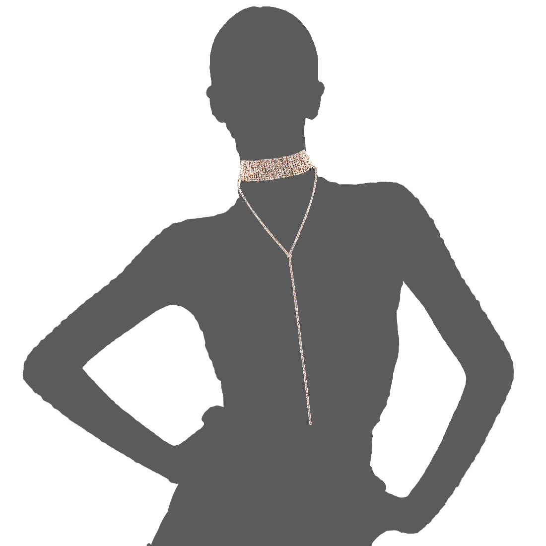 1 N4963 Europäische Und Amerikanische Mode Persönlichkeit Schmuck Europäische Version Beliebte Halskette Choker Trend Ige Frau Mehr Schicht Ige Volle Diamant Halskette display picture 14