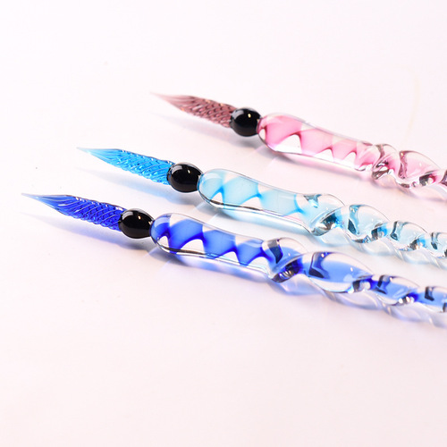 Creative Gift Glass Signature Pen Glass Pen for Friends Birthday Gift Creative Unique Product Night Market Wholesale