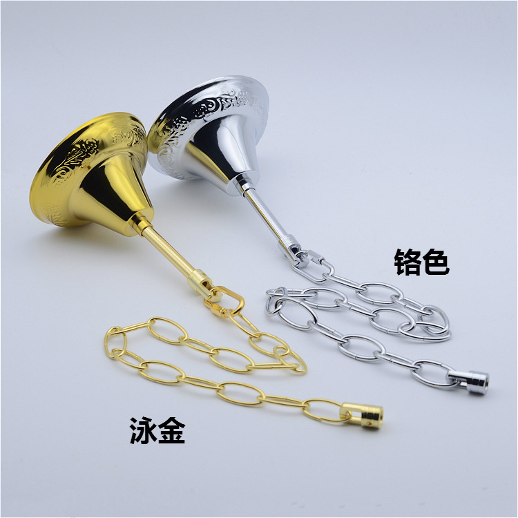 蜡烛水晶餐厅吊灯吊链吊钟配件 铬色金色仿古链条承重灯饰灯具DIY