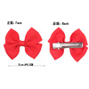 Small hair accessory, hairgrip with bow, European style, polyester, 19 colors