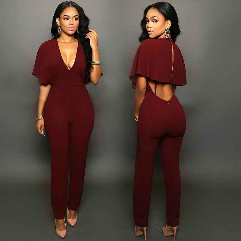 solid color loose jumpsuit with zipper nihaostyles clothing wholesale NSXYZ81586