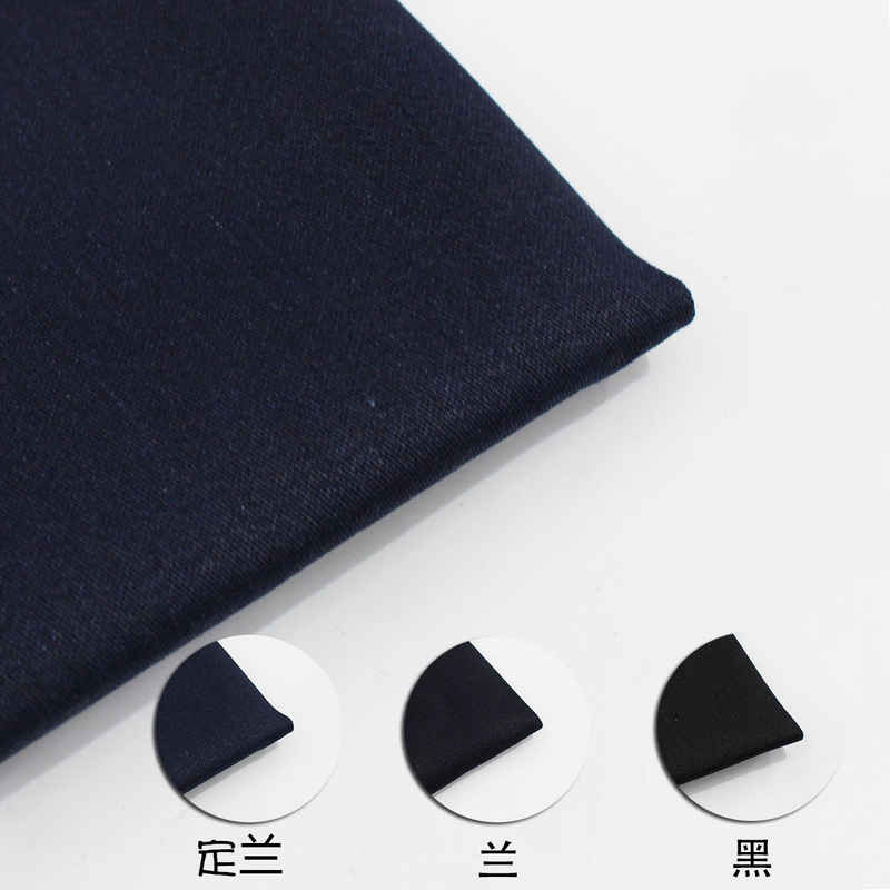 Satin Denim Fabric, Stretch Black Background, Reverse Black Denim, Satin Denim Fabric, Factory Direct Sales