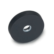 ganter 磁鐵 GN 51.4  圓盤形 有孔 有橡膠護套 固定磁鐵