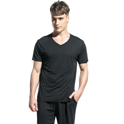 Men's Modest T-Shirt, Loose Fit, V-Neck, Large Size, Sports Style, Stylish, Spring and Summer Casual, Versatile