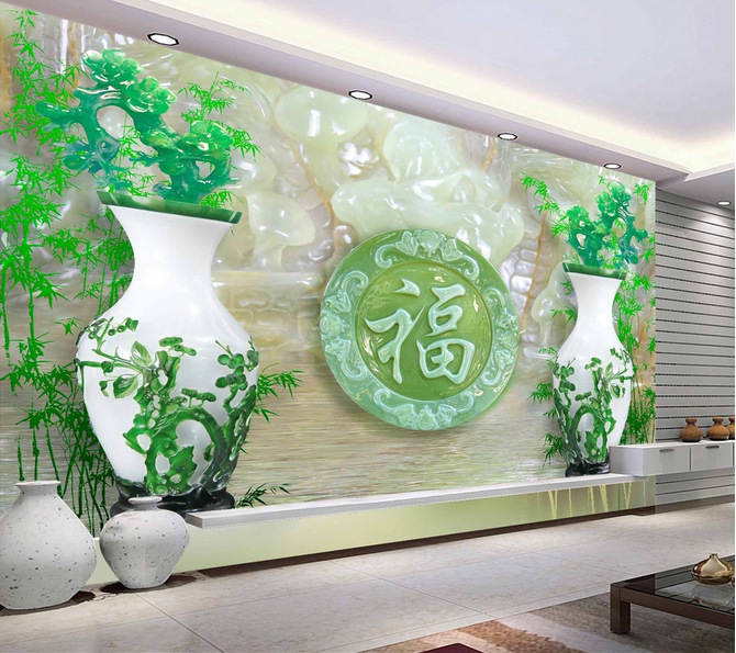 玉雕背景墻彩印 (203)