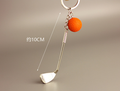 Sports souvenir golf keychain simulation club alloy pendant sports jewelry gift