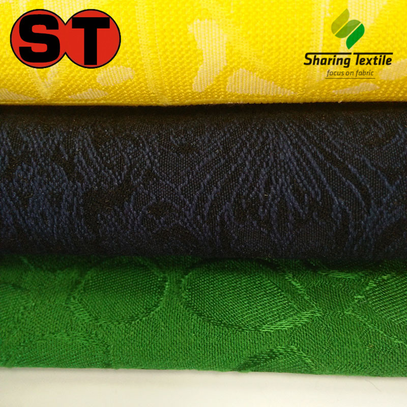 弹力大提花面料/ 弹力提花服装面料/尼龙大提花面料