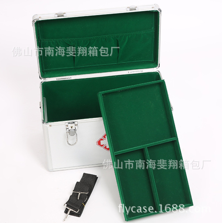 供应新款铝合金医药箱 急救箱 医疗工具箱 出诊箱 可肩背