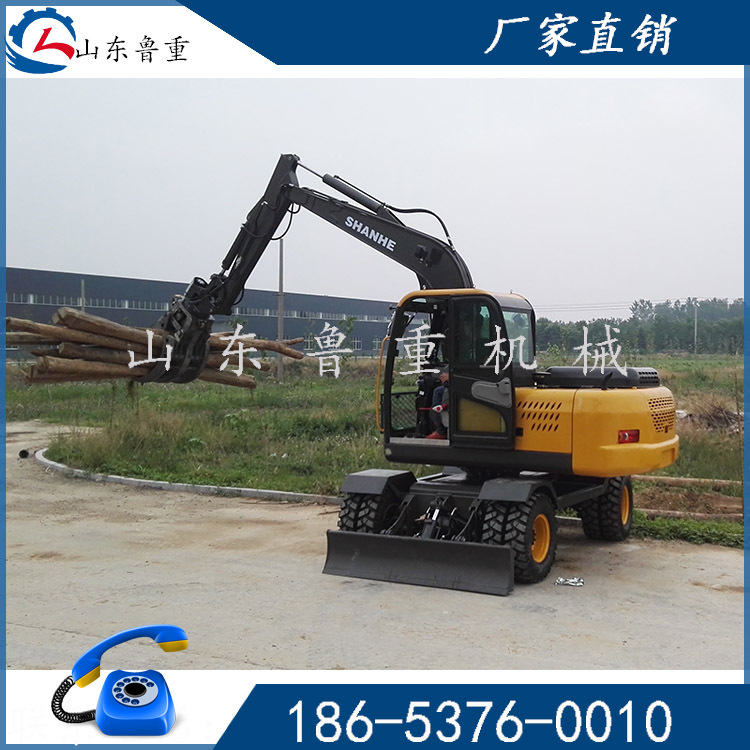 生产轮式抓木机 90齿轮泵轮挖是夹木机