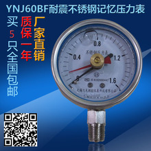 厂家直销无锡飞天YNJ60BF防腐 耐酸 耐震不锈钢记忆双针压力表