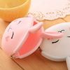 Cartoon silica gel wallet, cute rabbit, small bag, key bag, South Korea