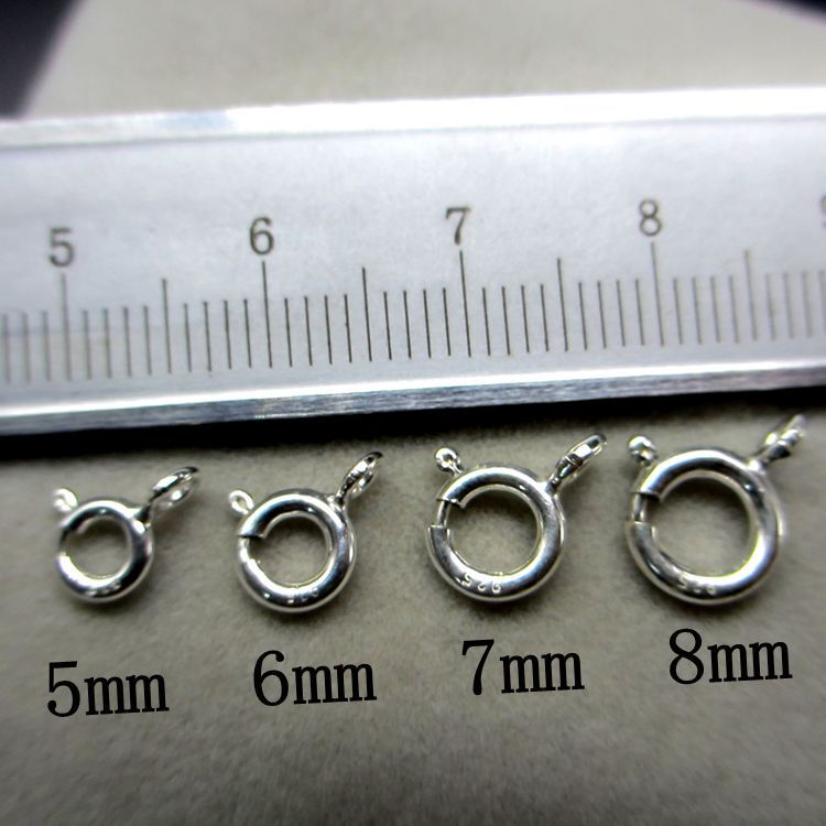 diy Handmade Jewelry Accessories S925 Sterling Silver Bracelet Buckle Necklace Buckle Tower Buckle Spring Buckle Silver Buckle Plated with Gold