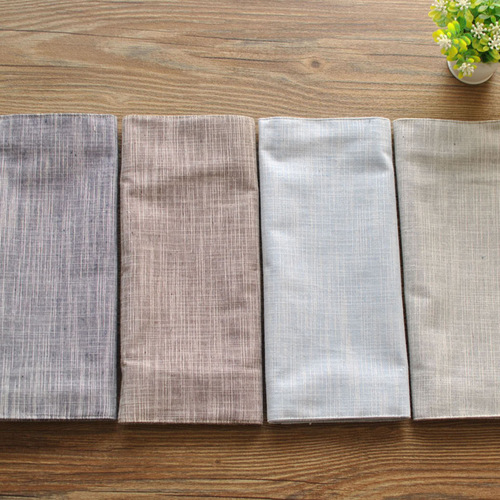Japanese cotton and linen placemats, plain striped Western cloth napkins, tableware, shooting background, factory direct sales, LOGO can be customized