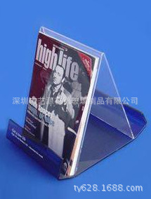 东莞艺源 定制亚克力蓝色书本 书刊 A4纸宣传资料架 有机玻璃