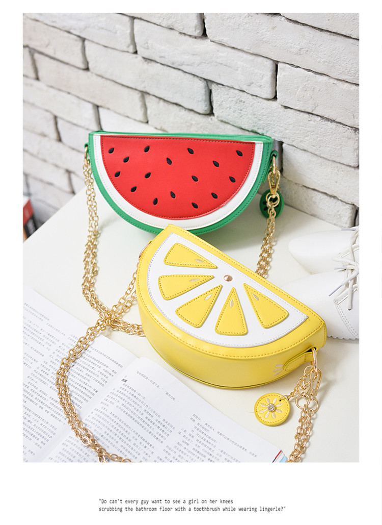 Bolso De Hombro Con Cadena De Frutas De Dibujos Animados display picture 9