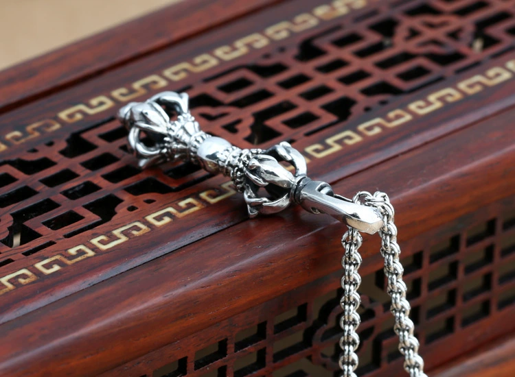 Retro accessory, pendant for men and women, wholesale, silver 925 sample
