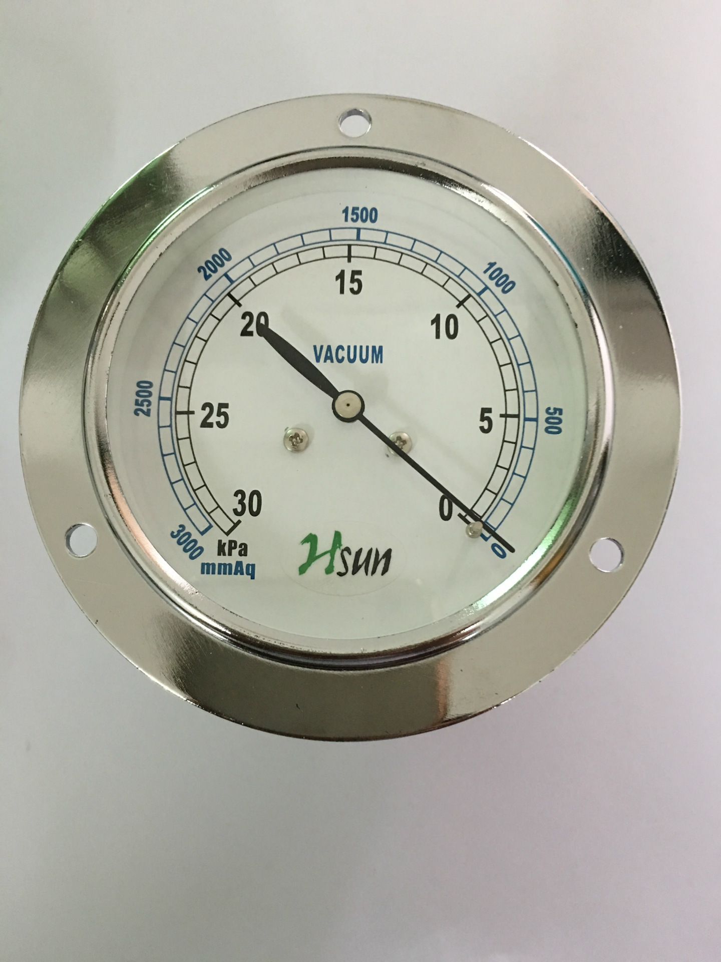 75微压表3寸埋入微压表-30kpa静压压力表-50kpa，Hasnow,KLM