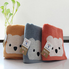 Gold size pure cotton jacquard children's face towel medium towel untwisted yarn soft absorbent face towel S1130WH