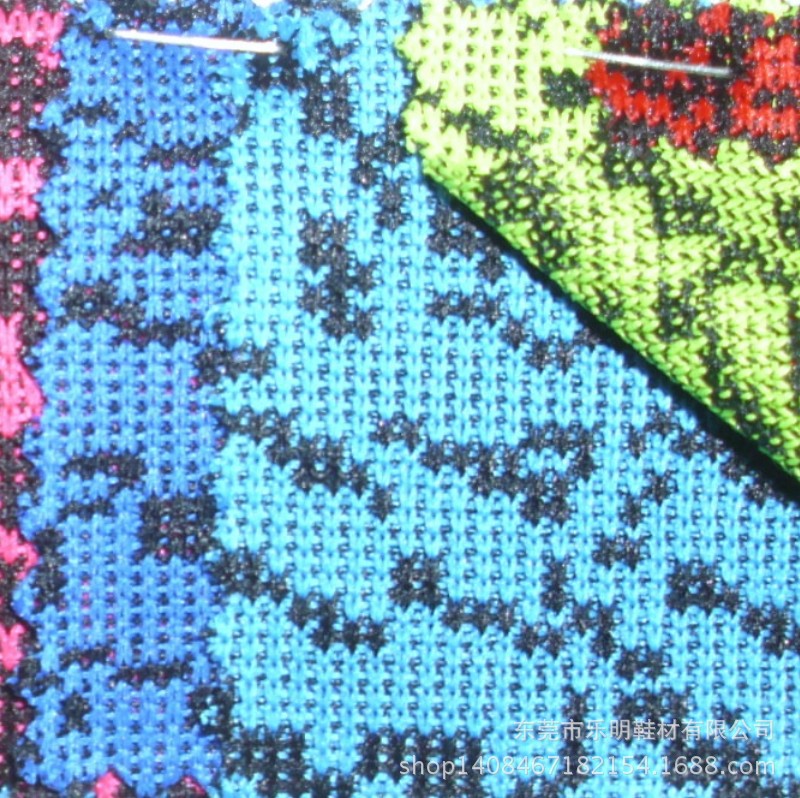 MB6107 支持网购混批 透气色织双色网 鞋材手袋面料