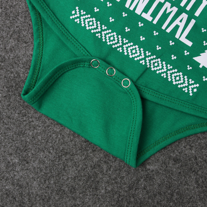 Children's Christmas jumpsuit boys and girls letter short sleeve Christmas suit_voghion.com