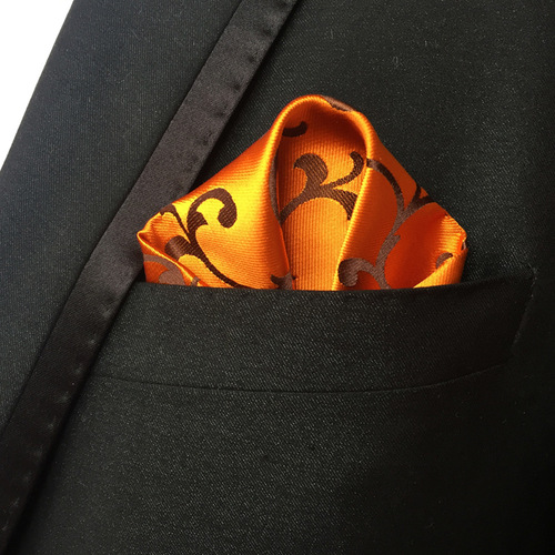 Men's handkerchief square  plum blossom polyester fashionable paisley suit pocket square