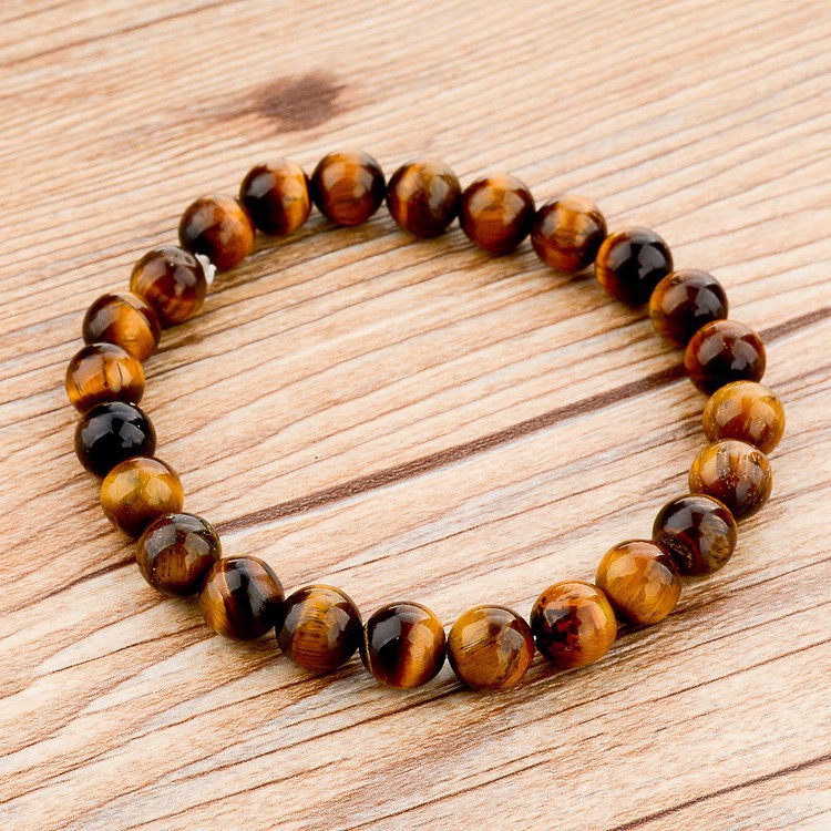 13g Weight Bracelets Classification 1 Piece Quantity Daily Occasion Tiger-shaped stone Material Gradient Color Pattern Unisex Gender Beaded Design Retro Style 1 Piece Retro Gradient Color Tiger-shaped Stone Beaded Unisex Bracelets 6