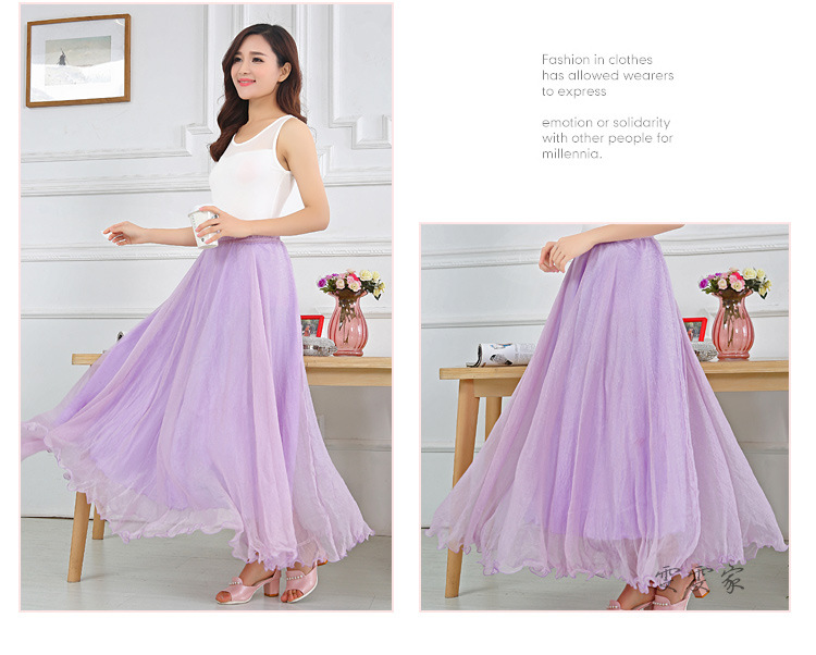 Jupe en Mousseline de soie - Ref 3441566 Image 45