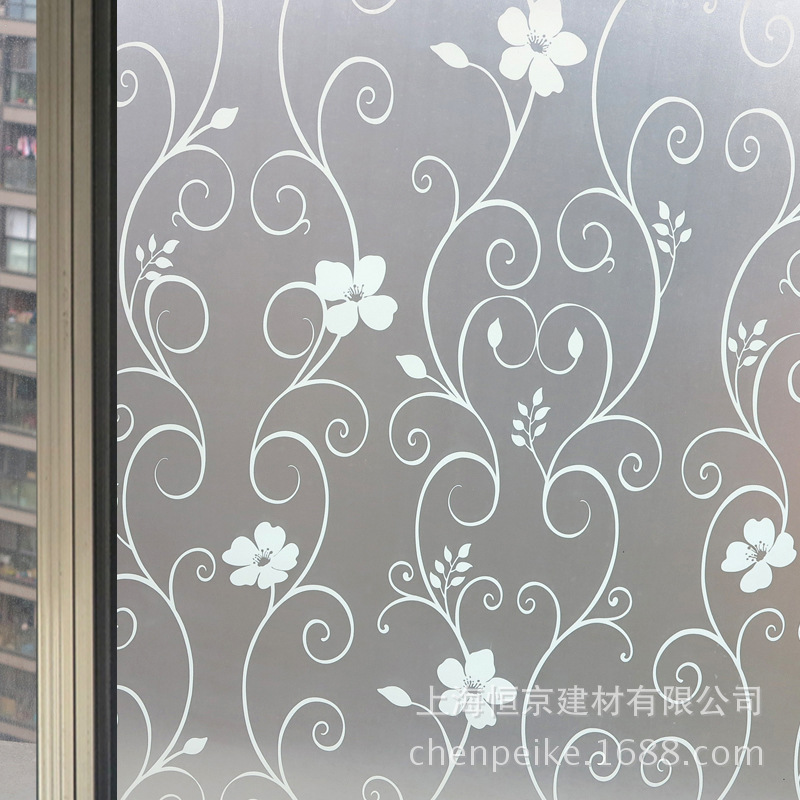 autohesion[ 90M wide]Iron art Cellophane Paper-cuts for Window Decoration Film Sliding door stickers Shower Room Sanding paper Translucency transparent
