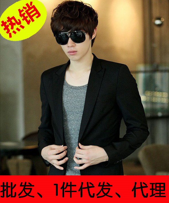 leisure time suit Men's Large Blazer Foreign trade Korean Edition Small suit coat Then west men's wear Self cultivation On behalf of