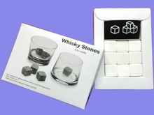 白色 威士忌冰石头 冰酒石 ，冰爽石， 彩盒装 whisky stones