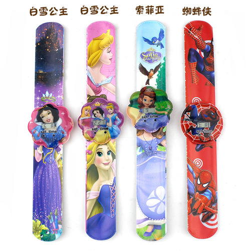 Manufacturer's best-selling children's cartoon snap watch wholesale snap ring watch digital snap watch one piece dropshipping