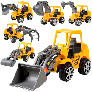 Cross-border children stall engineering vehicle excavator toy wholesale mini simulation excavator model toy mixer