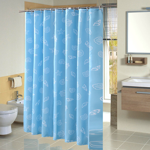 New Mediterranean polyester shower curtain thickened waterproof bathroom shower curtain fabric can be shipped on behalf of