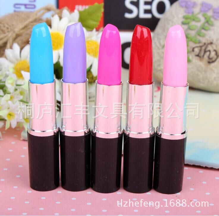 口紅筆 韓國創意文具學生獎品批發 可愛筆 口紅造型逼真圓珠筆